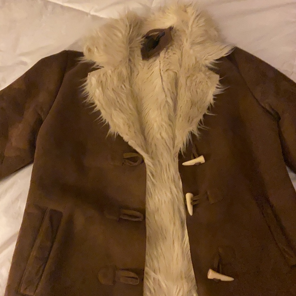 Sude stylish coat - Picture 2 of 5